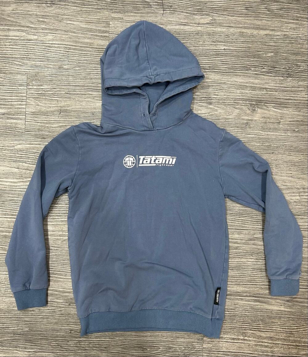 Tatami Fightwear Hoodie Mens XL Blue Pullover BJJ Martial Arts Graphic Sweater